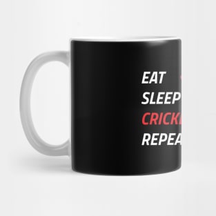 Eat Sleep Cricket Repeat Mug